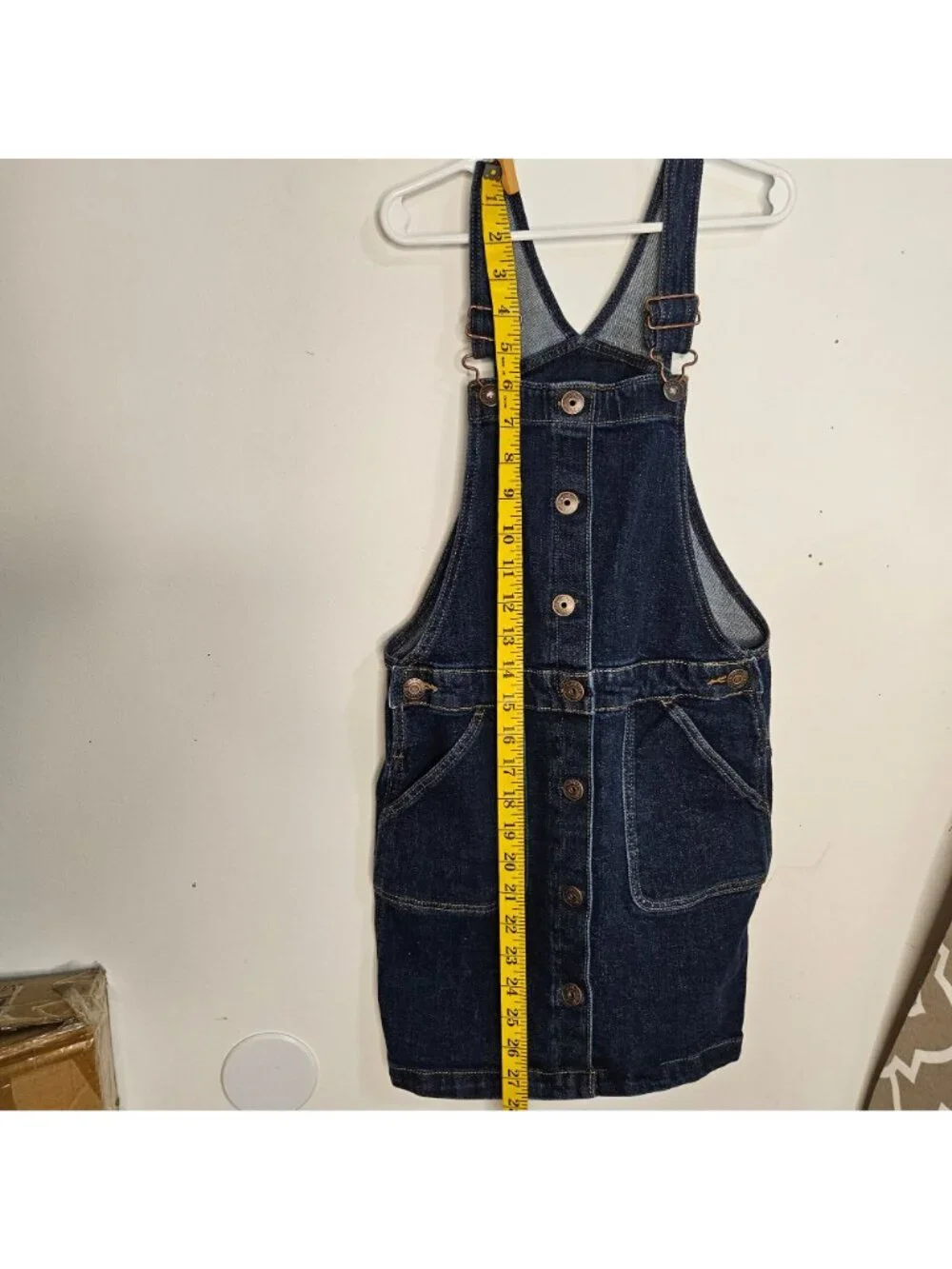 Girls Oshkosh Bigosh 100% cotton denim cottagecore bib overall jumper dress 10